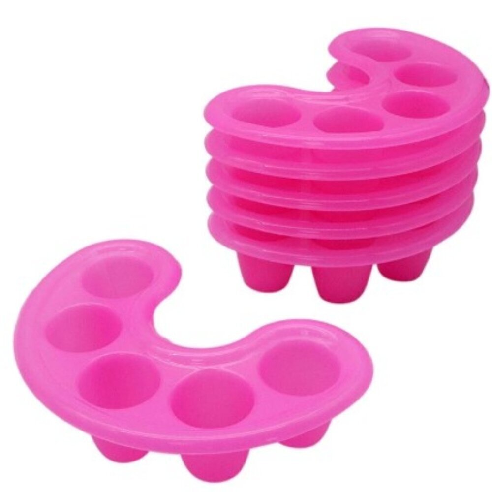 6 MANICURE SOAKING BOWLS NAIL TRAYS SPA PINK